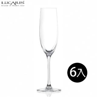 【LUCARIS】曼谷系列香檳酒杯180ml/6入 LS01CP06(水晶玻璃杯)