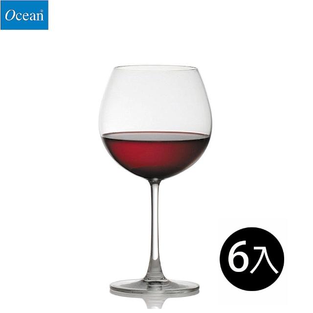 【Ocean】勃根地紅酒杯650ml 6入組 麥德遜系列(勃根地紅酒杯)