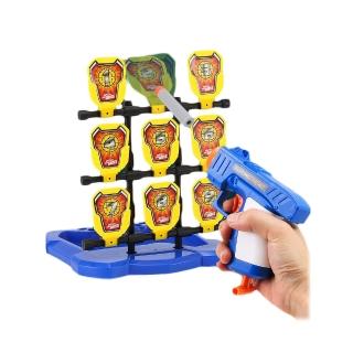 【孩子國】懸掛九宮格標靶+安全軟彈槍套組 /互動射擊玩具