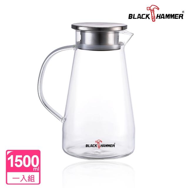 【BLACK HAMMER】沁涼耐熱玻璃水瓶1500ml(任選)