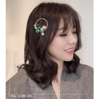 【HaNA 梨花】韓國森林月光樹影．珍珠枝枒圓型髮夾