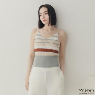 【MO-BO】攜手歲月條紋針織背心(上衣)