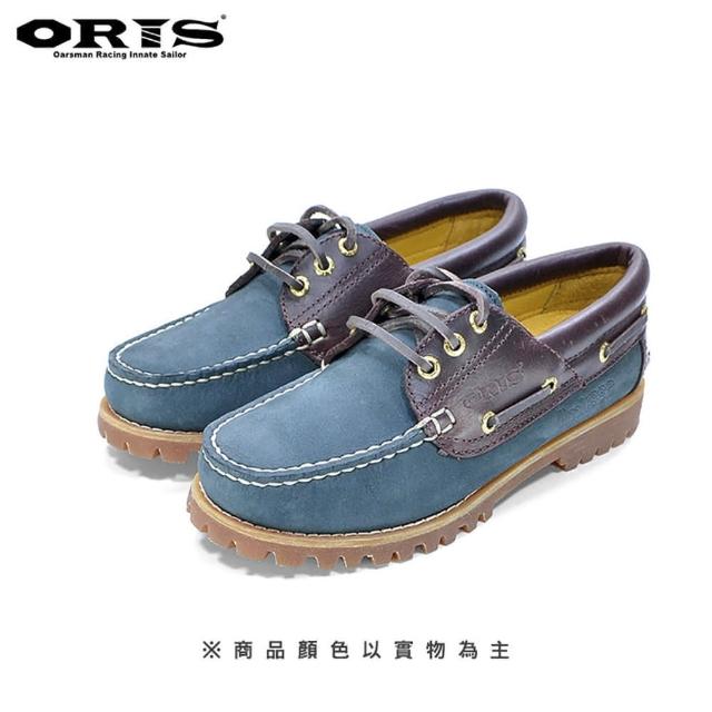 【oris  帆船鞋】真皮烙印帆船鞋-藍/男女款-888C04(真皮/手工/帆船鞋)