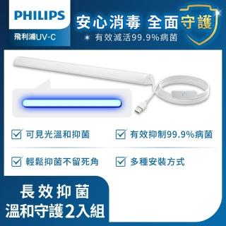 【Philips 飛利浦】LED USB抑菌燈 2入(PU001)