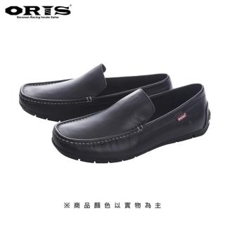 【oris 帆船鞋】ORIS英式手工馬克縫懶人皮鞋-黑-S942 01(真皮/手工/皮鞋)