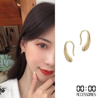 【00:00】韓國設計簡約幾何復古小水滴耳環
