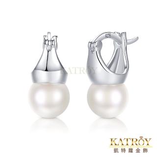 【KATROY】純銀耳環．8.0-8.5mm．母親節禮物(天然珍珠)