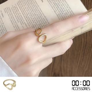 【00:00】韓國設計幾何啞光復古線條造型個性戒指