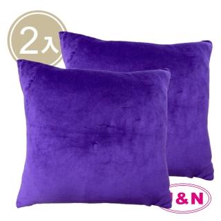 【J&N】安卡拉短毛絨抱枕60*60-紫色(2入/1組)
