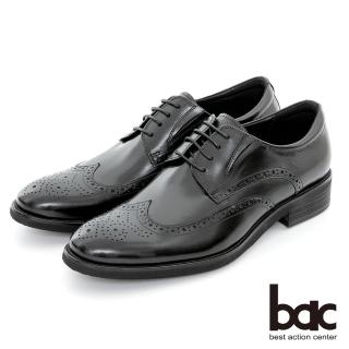 【bac】超輕量系列 手工上蜡英倫紳士鞋(黑色)