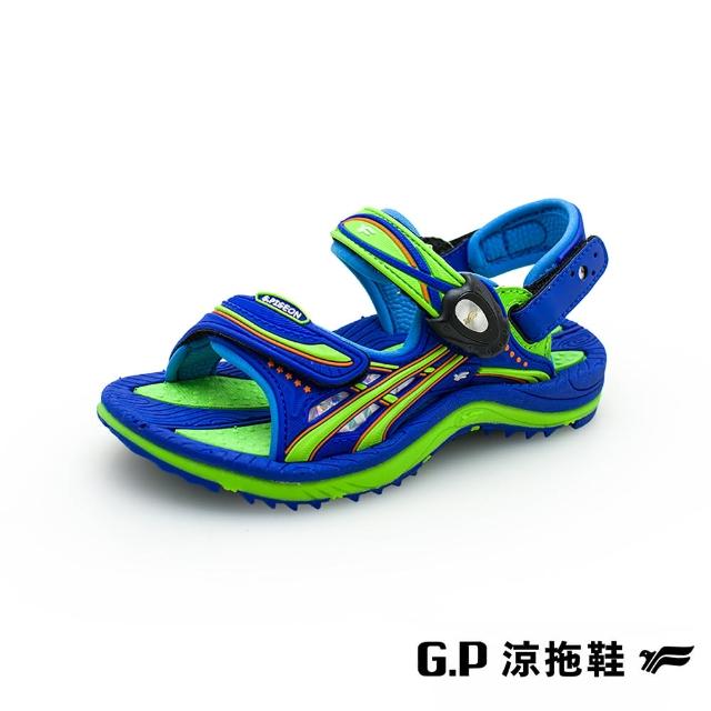 【G.P】EFFORT+戶外休閒兒童磁扣兩用涼拖鞋G1617B-藍綠色(SIZE:26-30 共二色)