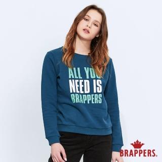 【BRAPPERS】女款 all you need is brappers印花T(寶藍)