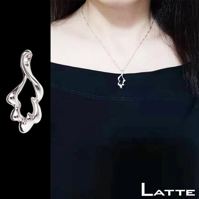 【LATTE】冰火 925瑞士純銀鏤空墬飾項鍊(MIT)