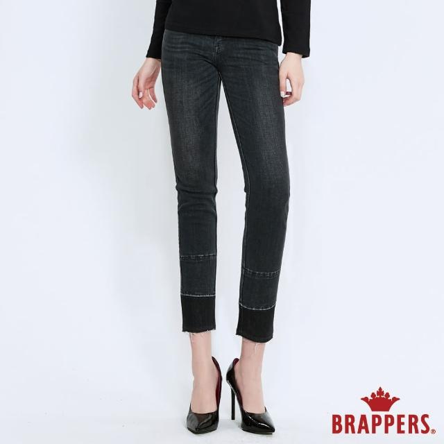 【BRAPPERS】女款 新美腳Royal系列-彈性漸層褲口直筒褲(黑)