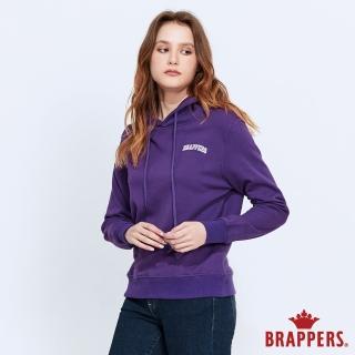 【BRAPPERS】女款 簡約LOGO印花帽T(紫)