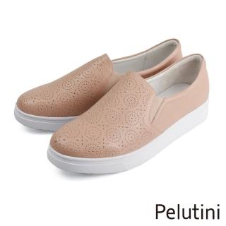 【Pelutini】雕花造型休閒懶人鞋 淺粉色(8762W-LPIN)