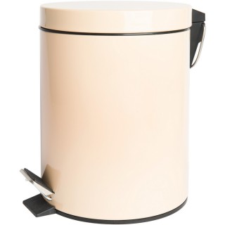 【EXCELSA】Cleany腳踏式垃圾桶 米黃5L(回收桶 廚餘桶 踩踏桶)