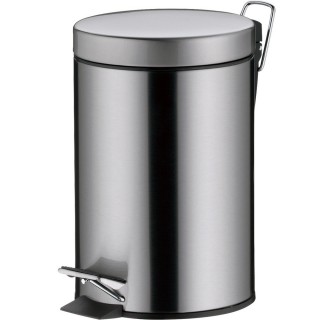 【KELA】Impronta腳踏式垃圾桶 霧銀3L(回收桶 廚餘桶 踩踏桶)