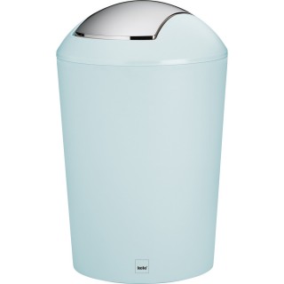 【KELA】搖擺蓋垃圾桶 淡藍5L(回收桶 廚餘桶)