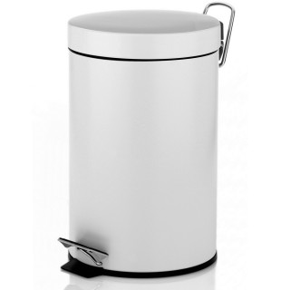 【KELA】簡約腳踏式垃圾桶 白3L(回收桶 廚餘桶 踩踏桶)