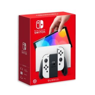 【Nintendo 任天堂】Switch OLED款式 白色主機 電量加長型(台灣公司貨)