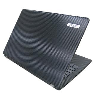 【Ezstick】Acer TMP214-53 TMP214-53G 黑色卡夢紋機身貼(含上蓋貼、鍵盤週圍貼)