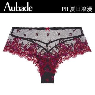 【Aubade】夏日浪漫蕾絲平口褲-PB(黑)