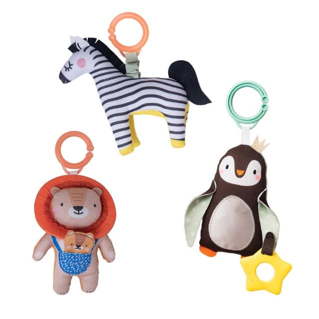【taf toys】叢林動物系列-嬰兒搖鈴安撫玩偶