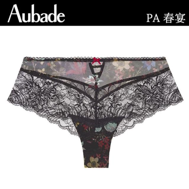 【Aubade】春宴蕾絲平口褲-PA(黑)