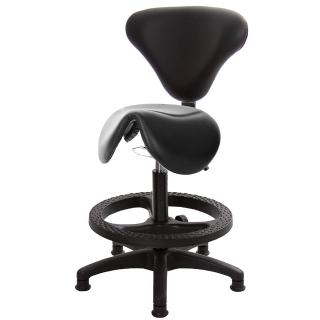 【GXG 吉加吉】立體泡棉 小馬鞍加椅背 工作椅 塑膠腳+踏圈(TW-81T8 EK)