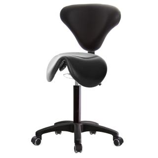 【GXG 吉加吉】立體泡棉 小馬鞍加椅背 工作椅 塑膠腳/防刮輪(TW-81T8 EX)