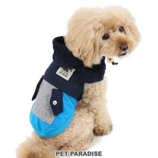 【PET PARADISE】寵物衣服-連帽雙色口袋T 藍(DS / DM / SS)