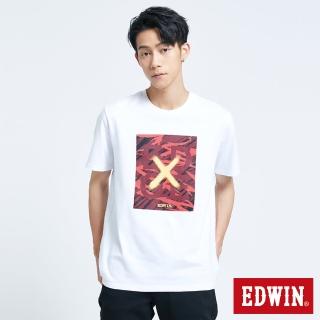 【EDWIN】男裝 EDGE 街頭塗鴉短袖T恤(白色)