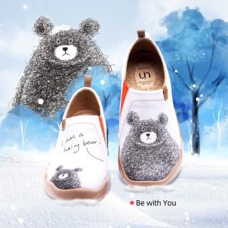 【uin】西班牙原創設計 女鞋 守護熊彩繪休閒鞋W0101025(彩繪)
