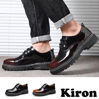 【Kiron】厚底馬丁鞋 馬丁鞋/時尚鏡面亮漆皮復古3孔馬丁鞋-男鞋(3色任選)