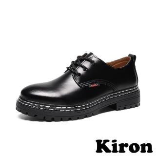 【Kiron】厚底馬丁鞋 馬丁鞋/時尚鏡面亮漆皮復古3孔馬丁鞋-男鞋(黑)