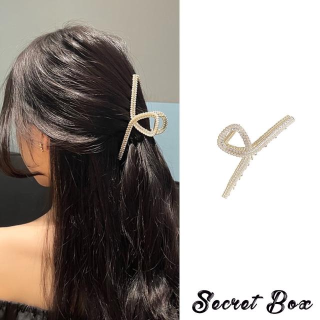 【SECRET BOX】韓國設計華麗珍珠水鑽氣質髮夾