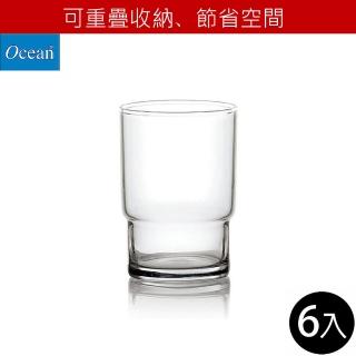 【Ocean】玻璃杯 Stack可疊式水杯 245ml 6入組(玻璃杯)