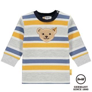 【STEIFF】熊頭童裝 經典熊頭 條紋長袖T(長袖上衣)