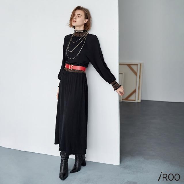 【iROO】波希米亞風針織長洋裝