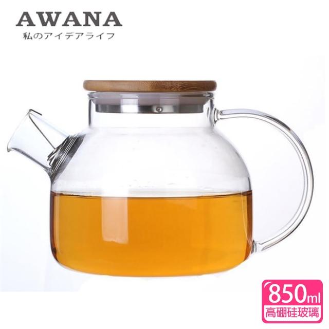 【AWANA】竹蓋耐熱玻璃茶壺GT-850(850ml)