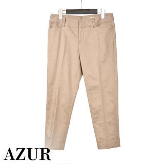 【AZUR】淺斑紋印花棉質西裝褲-2色
