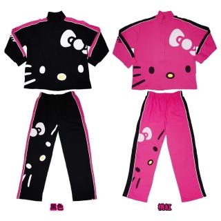 【TDL】日本進口HELLO KITTY凱蒂貓休閒服運動服上衣+褲子兩件式套裝 SAN-168(平輸品)