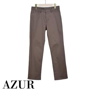 【AZUR】挺版彈性貼腿棉質長褲-2色