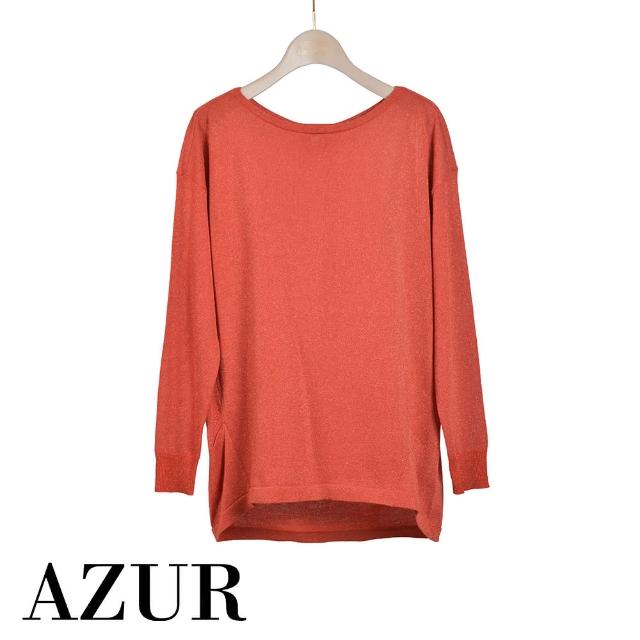 【AZUR】細金蔥百搭棉質長袖上衣-2色