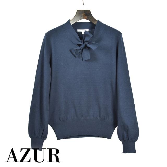 【AZUR】溫柔綁結針織上衣-3色