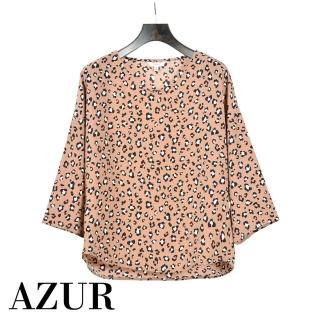【AZUR】豹紋印花雪紡上衣-2色