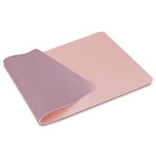 【ABEL 力大牌】雙色PU皮質桌墊45x90cm-櫻粉+槿紫(雙色PU皮質桌墊)