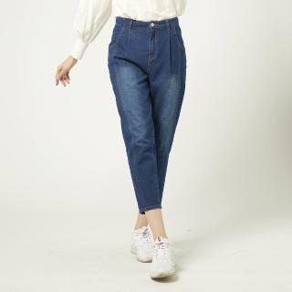 【SHOKAY】女士再生棉彈性窄管牛仔褲-深藍(AW-PT-RC_DM)