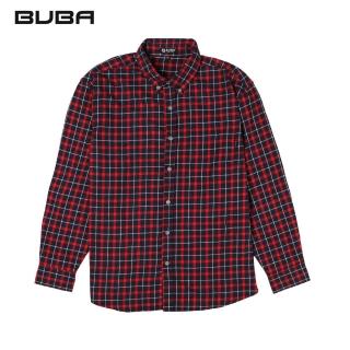 【MAXON 馬森大尺碼】法蘭絨紅藍格紋純棉長袖襯衫2L~5L(82375-58)